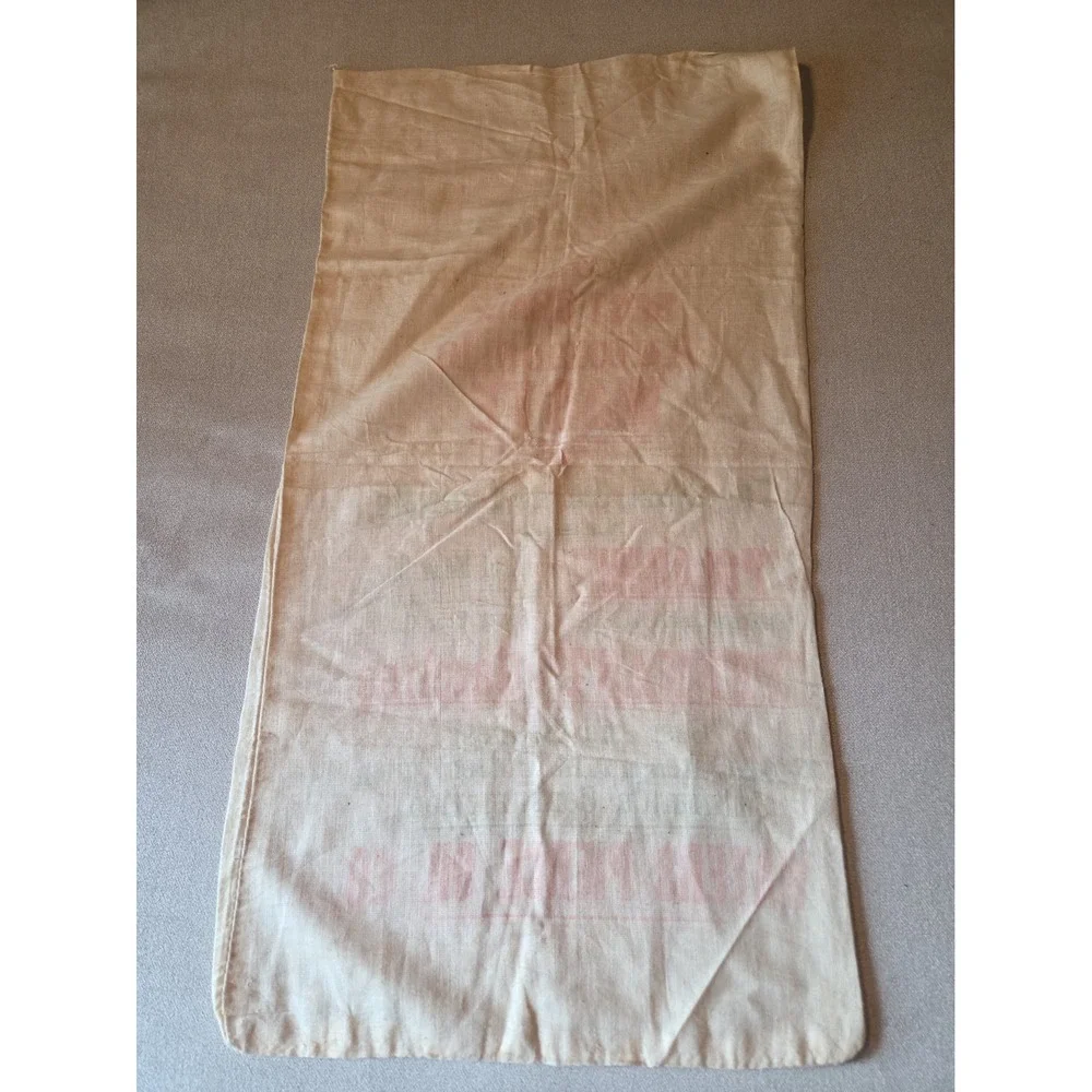 Rare Antique 1910s Waters Pierce Oil Co Automobile Waste Cloth Bag Sign Petrolia